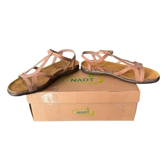 Naot Dorith Latte Brown Leather Sandal Size 38 U.S. Size 7 - Picture 2 of 12